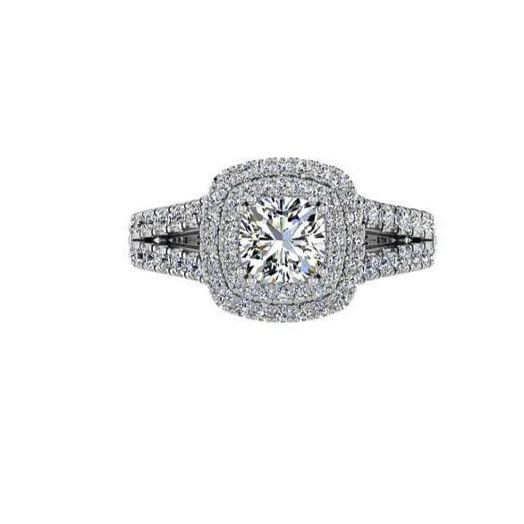 Diamond Engagement Ring and Wedding Band Set 0.95ctw - Thenetjeweler
