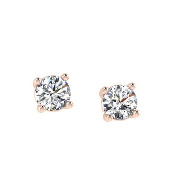 Round diamond stud earrings .40 ctw - Thenetjeweler