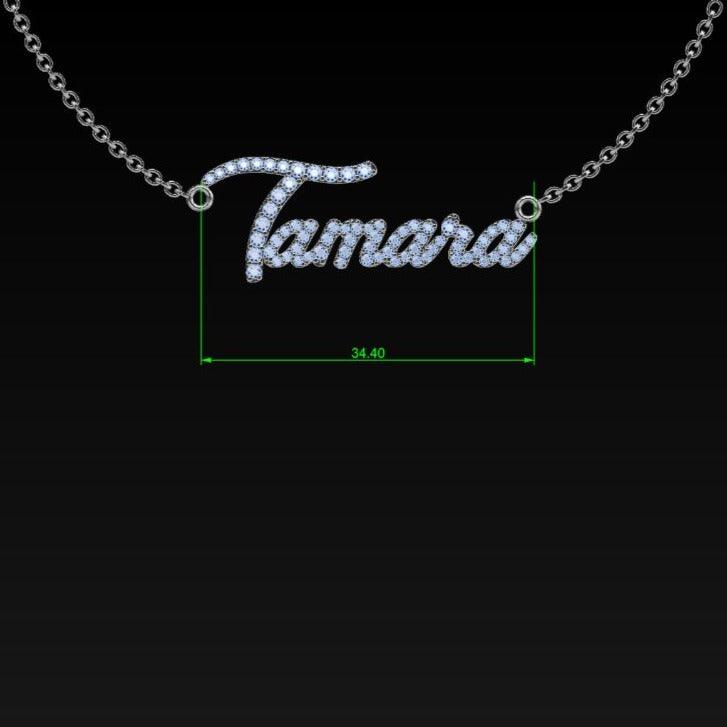 Personalized Name Necklace with Diamonds Tamara - Thenetjeweler