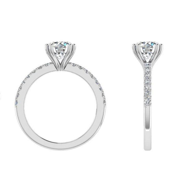 Round Diamond Engagement Ring 0.20 ct. t.w. - Thenetjeweler