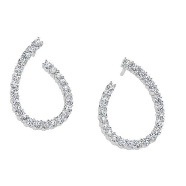 Open Diamond Stud Earrings 1.50ct - Thenetjeweler