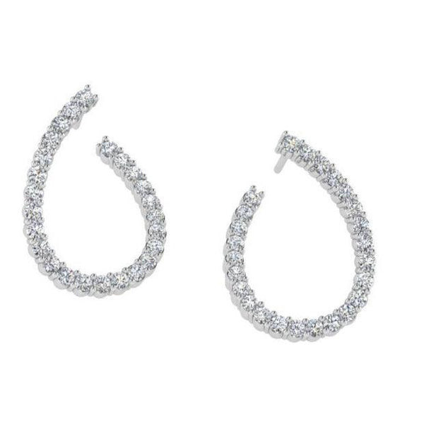 Open Diamond Stud Earrings 1.50ct - Thenetjeweler