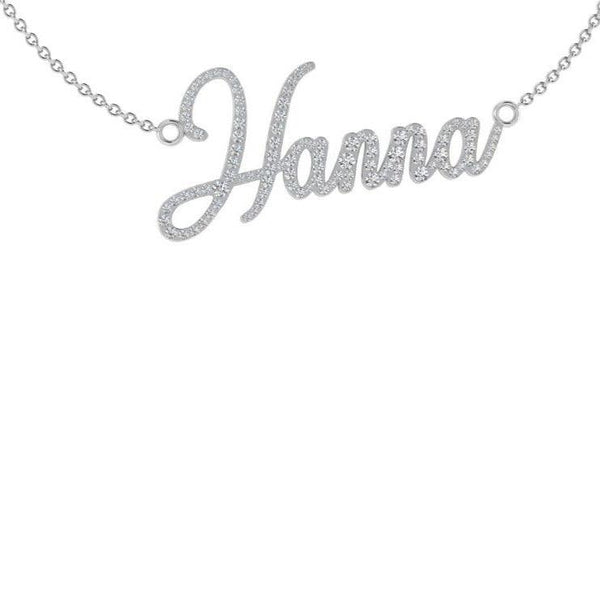 Personalized Diamond Name Necklace Hanna - Thenetjeweler