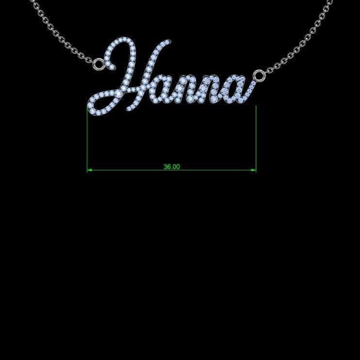 Personalized Diamond Name Necklace Hanna - Thenetjeweler