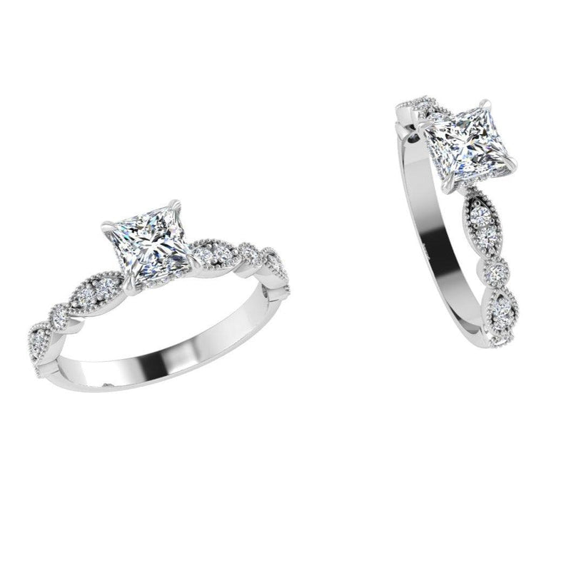 Princess Diamond Engagement Ring - Thenetjeweler