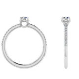Round Diamond Engagement Ring Side Stones 0.11ct - Thenetjeweler