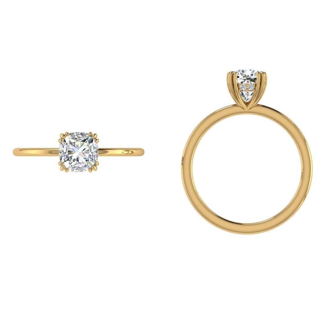 Triple Prong Classic Solitaire Ring - Thenetjeweler