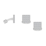 Square Diamond Cufflinks 4.0 carat - Thenetjeweler