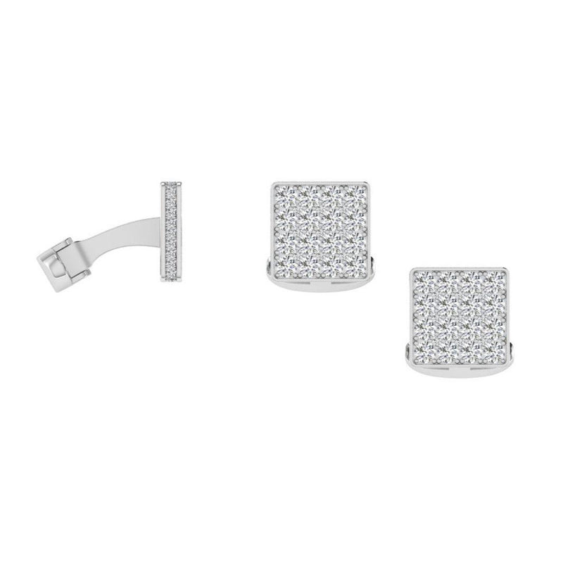 Square Diamond Cufflinks 4.0 carat - Thenetjeweler