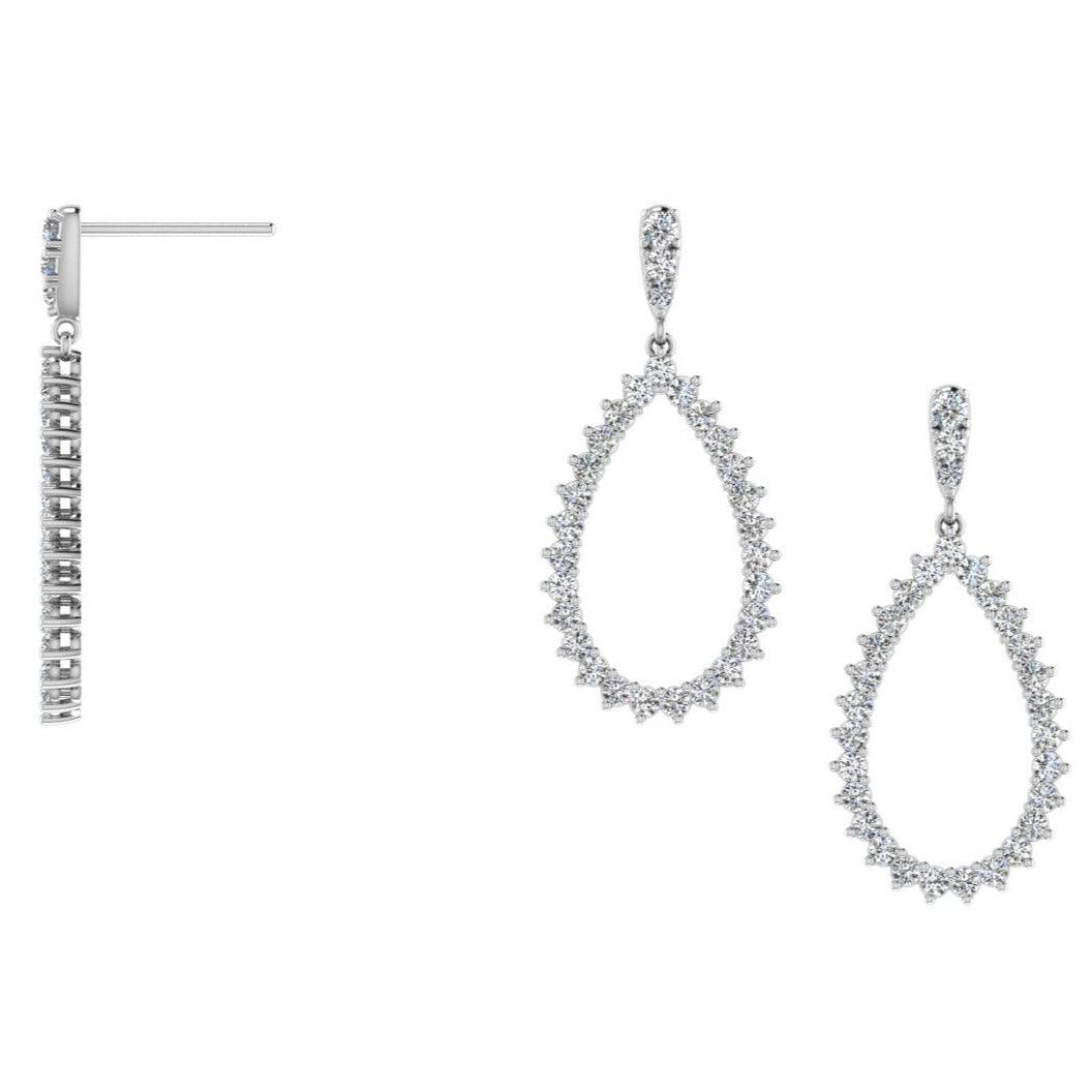 Open Diamond Drop Earrings - Thenetjeweler