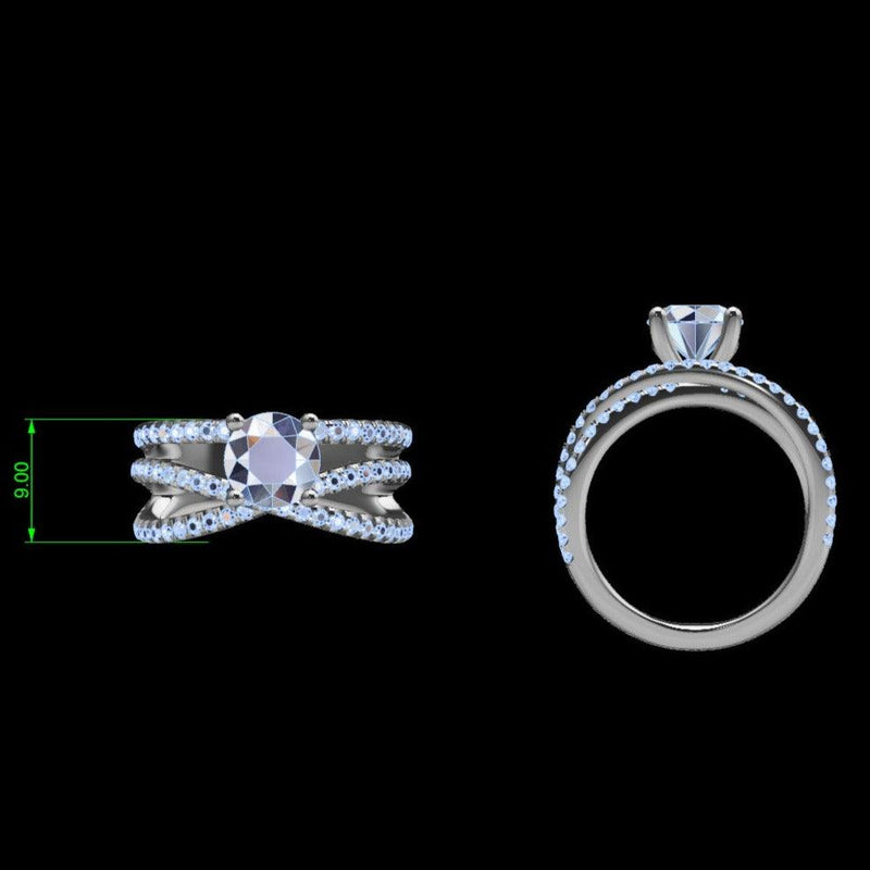 Round Diamond Twisted Ring - Thenetjeweler