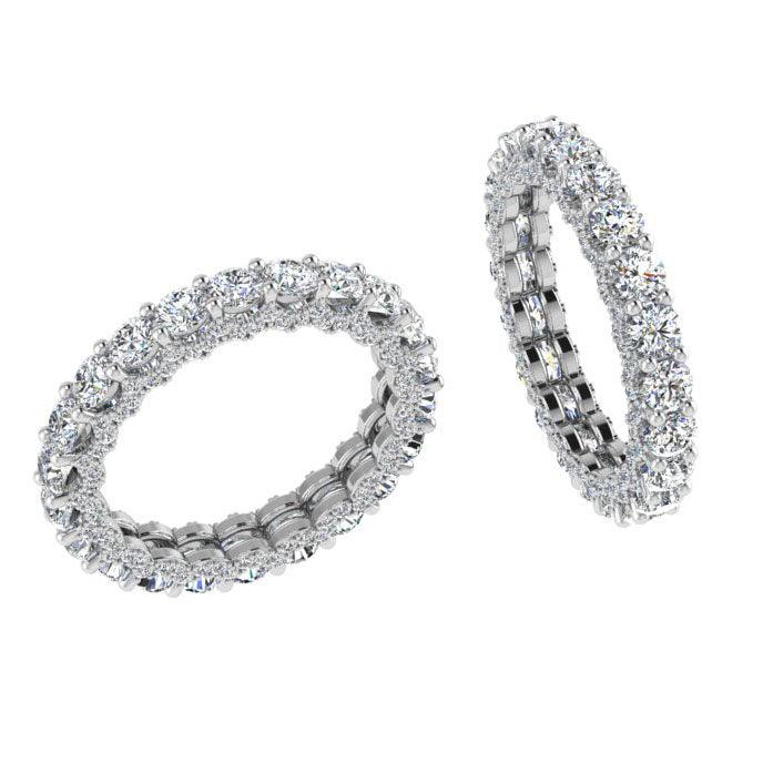 18k White Gold Diamond Eternity Band 2.75cts - Thenetjeweler