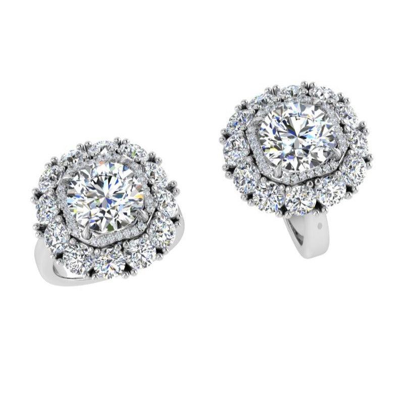 Double Halo Round Diamond Ring - Thenetjeweler