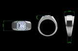 Men's Gold Diamond Signet Ring - Thenetjeweler