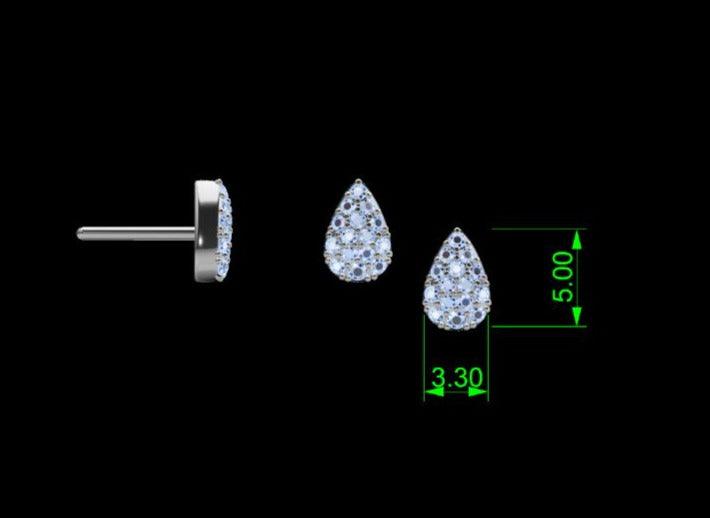 Diamond earrings pear shaped - Thenetjeweler