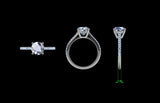 Round Diamond Side Stone Engagement Ring - Thenetjeweler