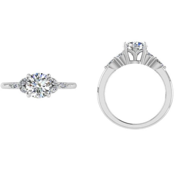 Petals Marquise Diamond Engagement Ring - Thenetjeweler