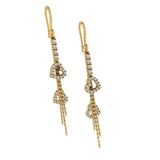 Heart Diamond Drop Earrings 14k White Gold - Thenetjeweler