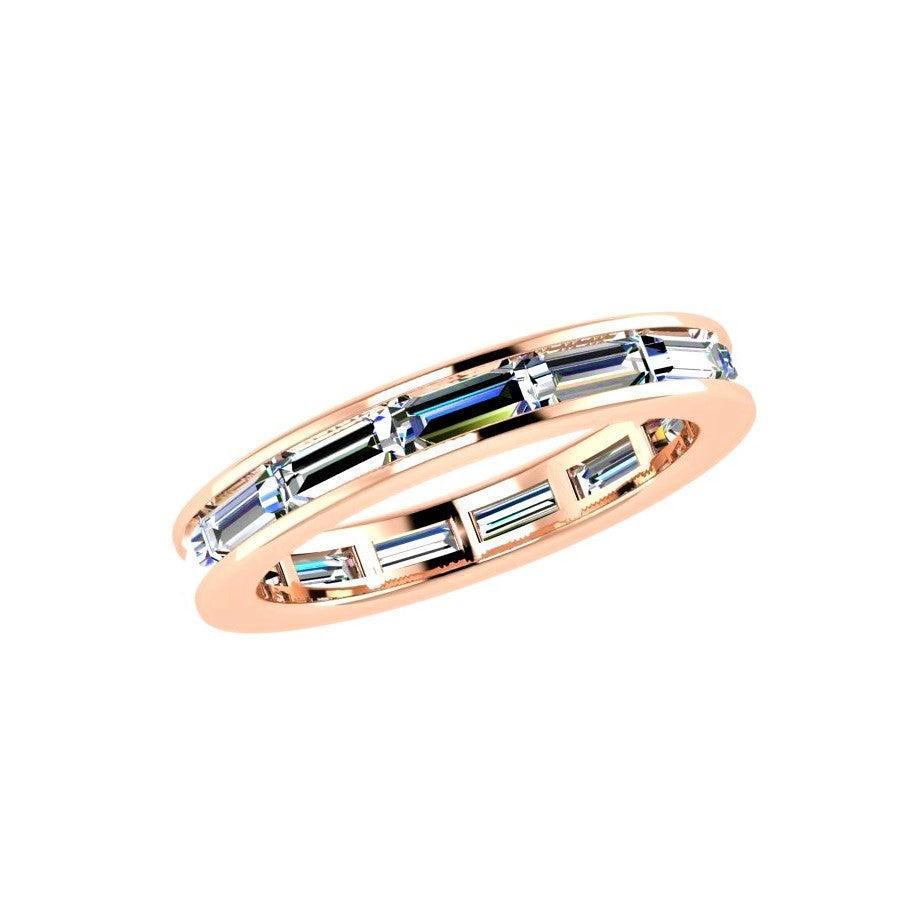Baguette Diamond Eternity Band Ring, 18K Gold (2.10 ct.tw) - Thenetjeweler
