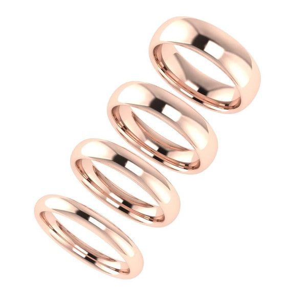 5mm Wedding Band Ring Rose Gold - Thenetjeweler