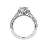 Milgrain Diamond Engagement Ring 18K Gold Prong Detailing - Thenetjeweler