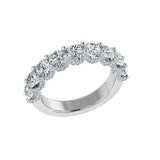 Diamond Half Eternity Ring White Gold (1.70CWT) - Thenetjeweler