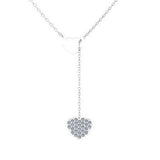 Diamond Heart Pendant Lariat Necklace - Thenetjeweler