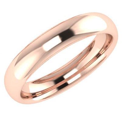 4mm Men's Wedding Ring Rose Gold Comfort Fit - Thenetjeweler