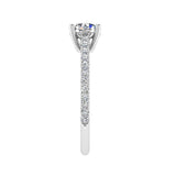 Round Diamond Engagement Ring Side Stones (0.30 ct.tw. 18K) - Thenetjeweler