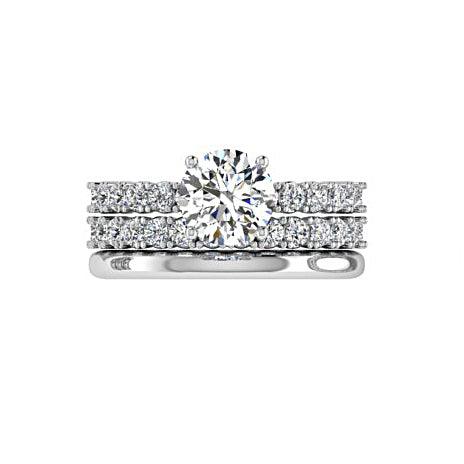 Matching Diamond Engagement and Wedding Rings - Thenetjeweler