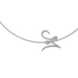 Diamond Script Initial Necklace - Thenetjeweler