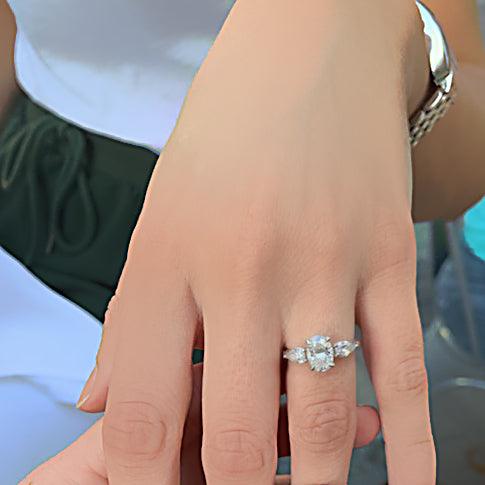 Oval Diamond Engagement Ring - Thenetjeweler