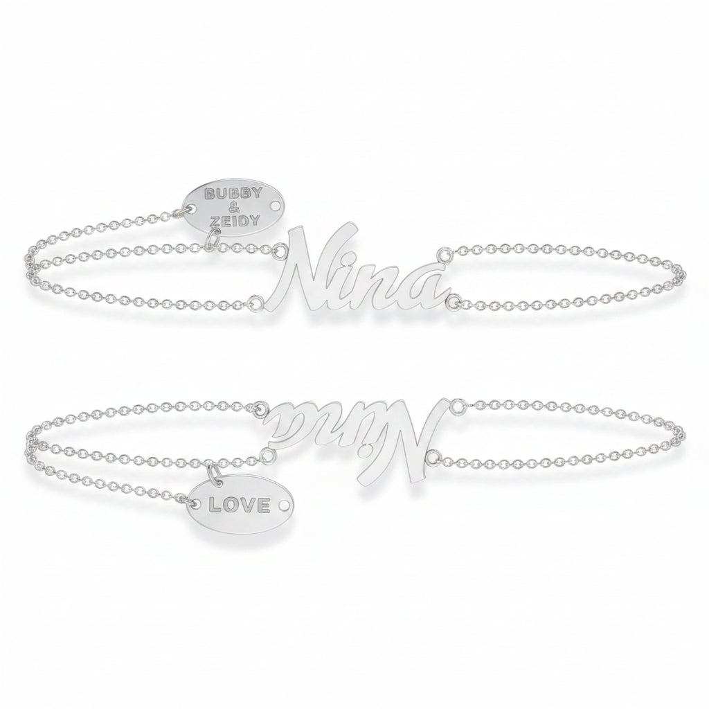 "Nina" Personalized Name Bracelet 10K Gold - Thenetjeweler