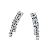 Diamond Double Row Earrings - Thenetjeweler