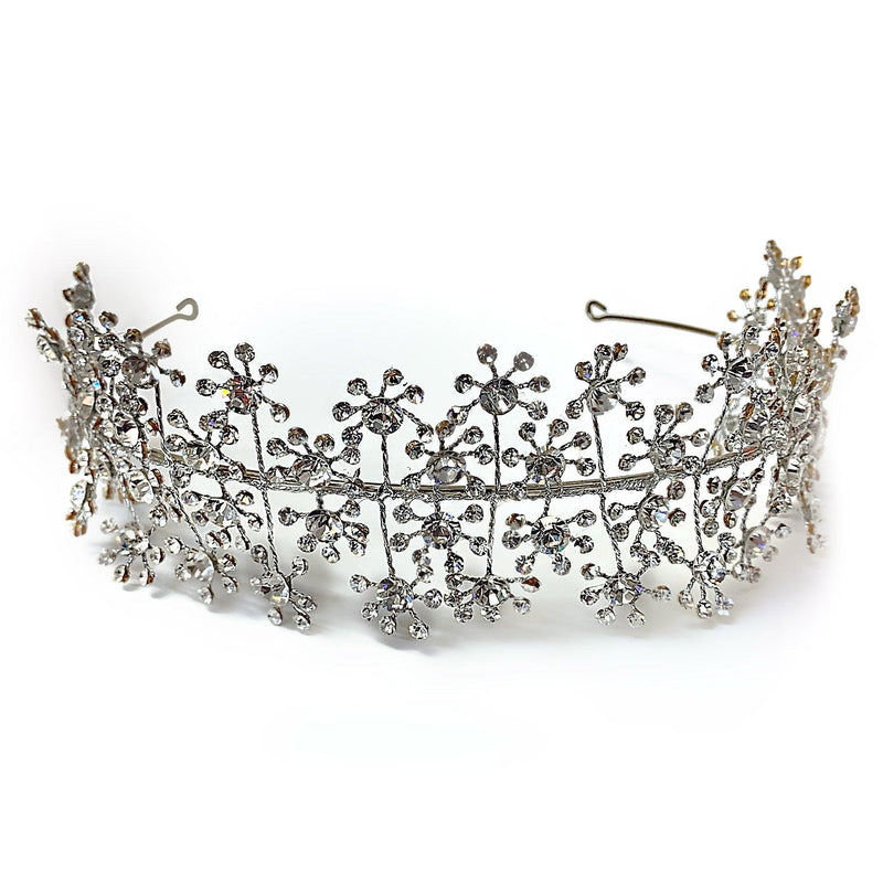 Rhinestone Bridal Headpiece Sterling Silver - Thenetjeweler