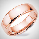 Traditional Men's Wedding ring 14K Pink Gold Band 7.0 mm - Thenetjeweler