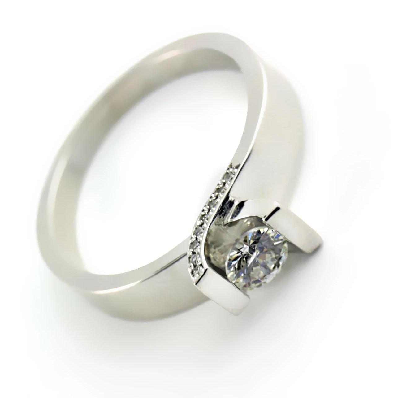 Tension Diamond Engagement Ring - Thenetjeweler