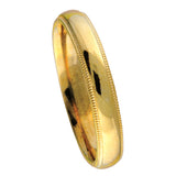 Milgrain Comfort Fit Wedding Ring in 14k Yellow Gold 4mm - Thenetjeweler