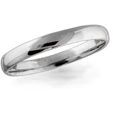 Classic Men's Wedding Ring Band White Gold 3 mm - Thenetjeweler
