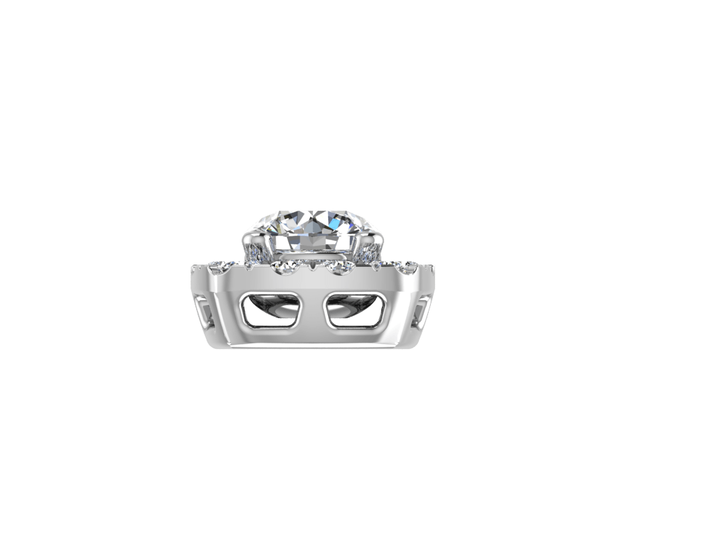 Cushion Halo Diamond Necklace - Thenetjeweler