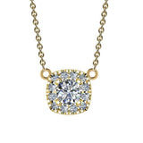 Cushion Halo Diamond Necklace - Thenetjeweler