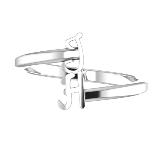 Initial Wrap Ring 2 letters - Thenetjeweler