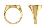 Men's Custom Logo Statement Ring 10K Yellow Gold - Thenetjeweler