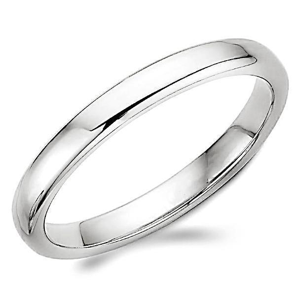 Traditional Men's Wedding Ring Platinum Band 3.0 mm - Thenetjeweler