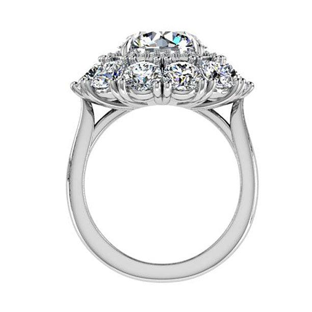 Double Halo Round Diamond Ring - Thenetjeweler