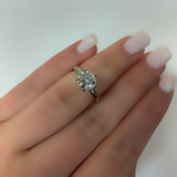Round Solitaire Moissanite Engagement Ring 1.20ct - Thenetjeweler