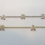 Initial Bracelet with Diamonds and Charm - Thenetjeweler