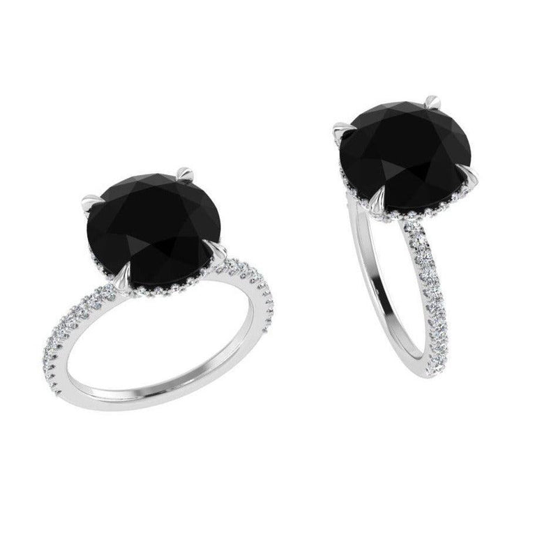 Carrie's Black Diamond Engagement Ring - Thenetjeweler