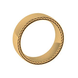 Rope Edge Men's Wedding Band 18K Gold (7 mm) - Thenetjeweler