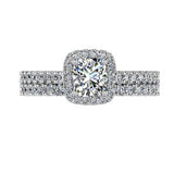 Diamond Engagement and Wedding Ring Set 14K White Gold - Thenetjeweler